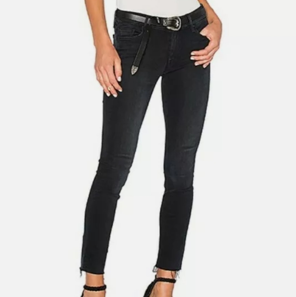 MOTHER Black Skinny Jeans